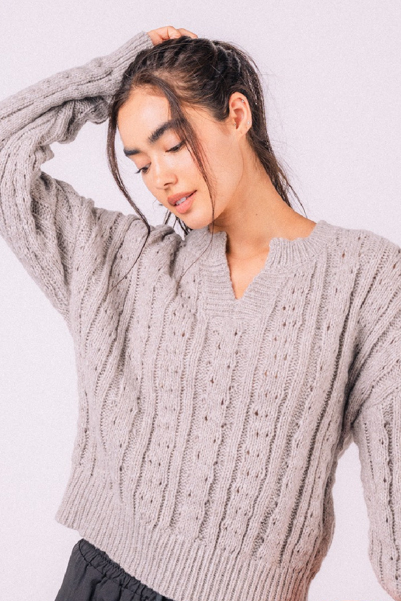 NOTCHED SWEATER