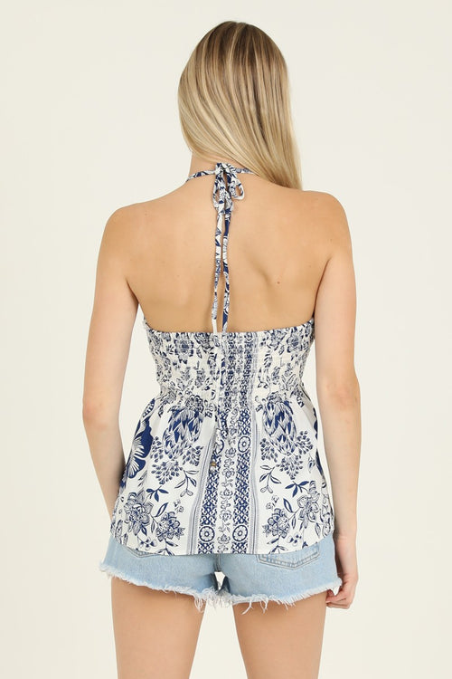 BLUE BLOOM TOP