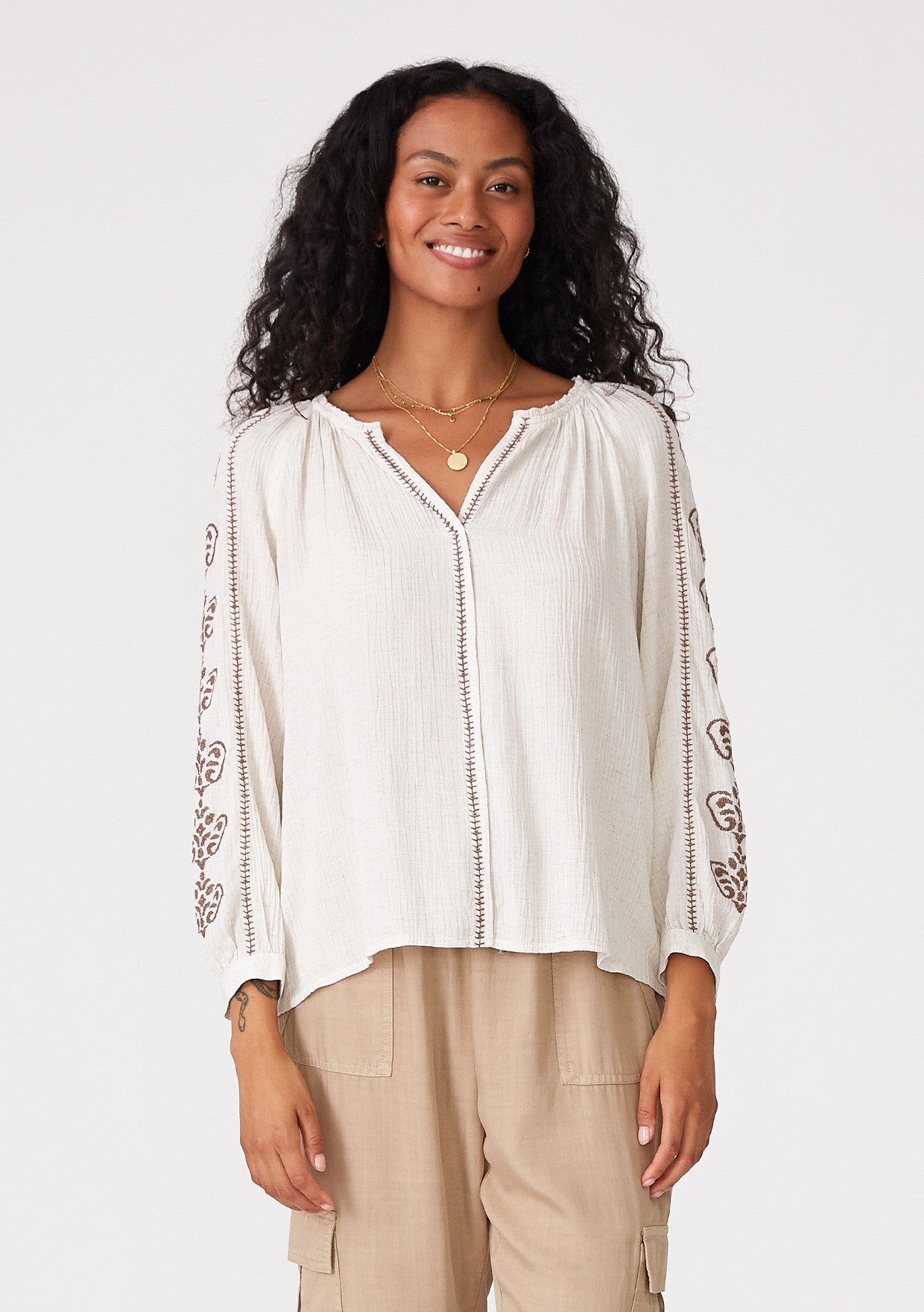 DALEAH EMBROIDERED TOP