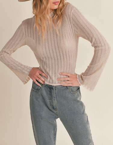 DISTRESSED KNIT TOP