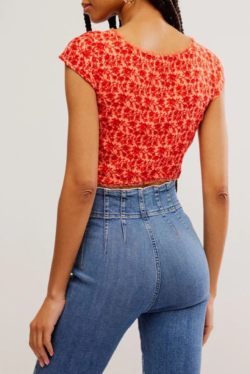 FAYE PRINTED TOP by free people