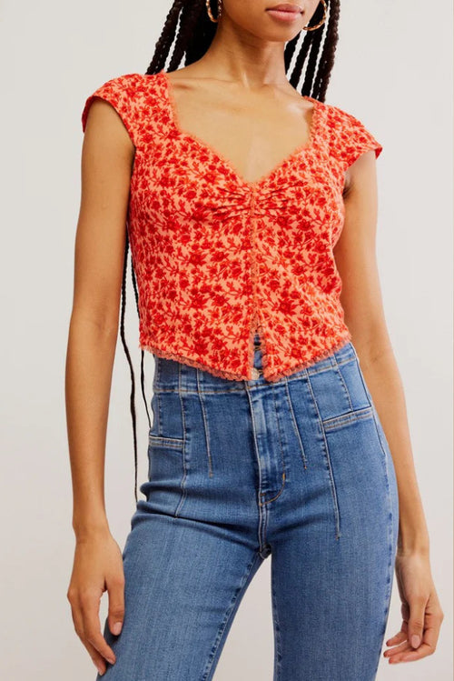 FAYE PRINTED TOP by free people