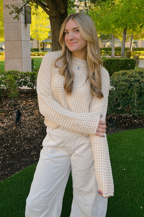 HOLE IN ONE CROCHET SWEATER